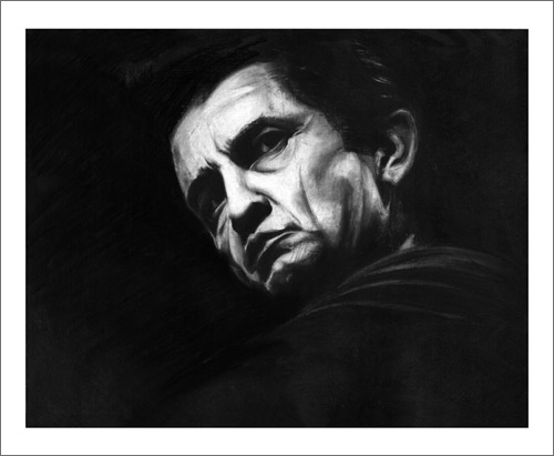 johnny cash art print poster